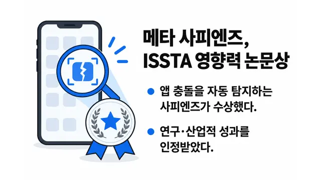 메타 사피엔즈, ISSTA 2026 영향력 논문상 — 기사 주제를 표현한 AI 생성 개념 삽화